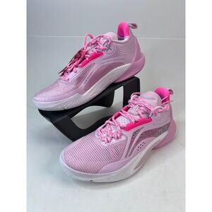 Li-Ning ABAT085-6 Basketball Shoes Size 9 Pink‎ White Athletic Sneakers
